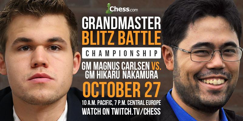 Carlsen vs. Nakamura Showdown on 10-27! - The Chess Drum