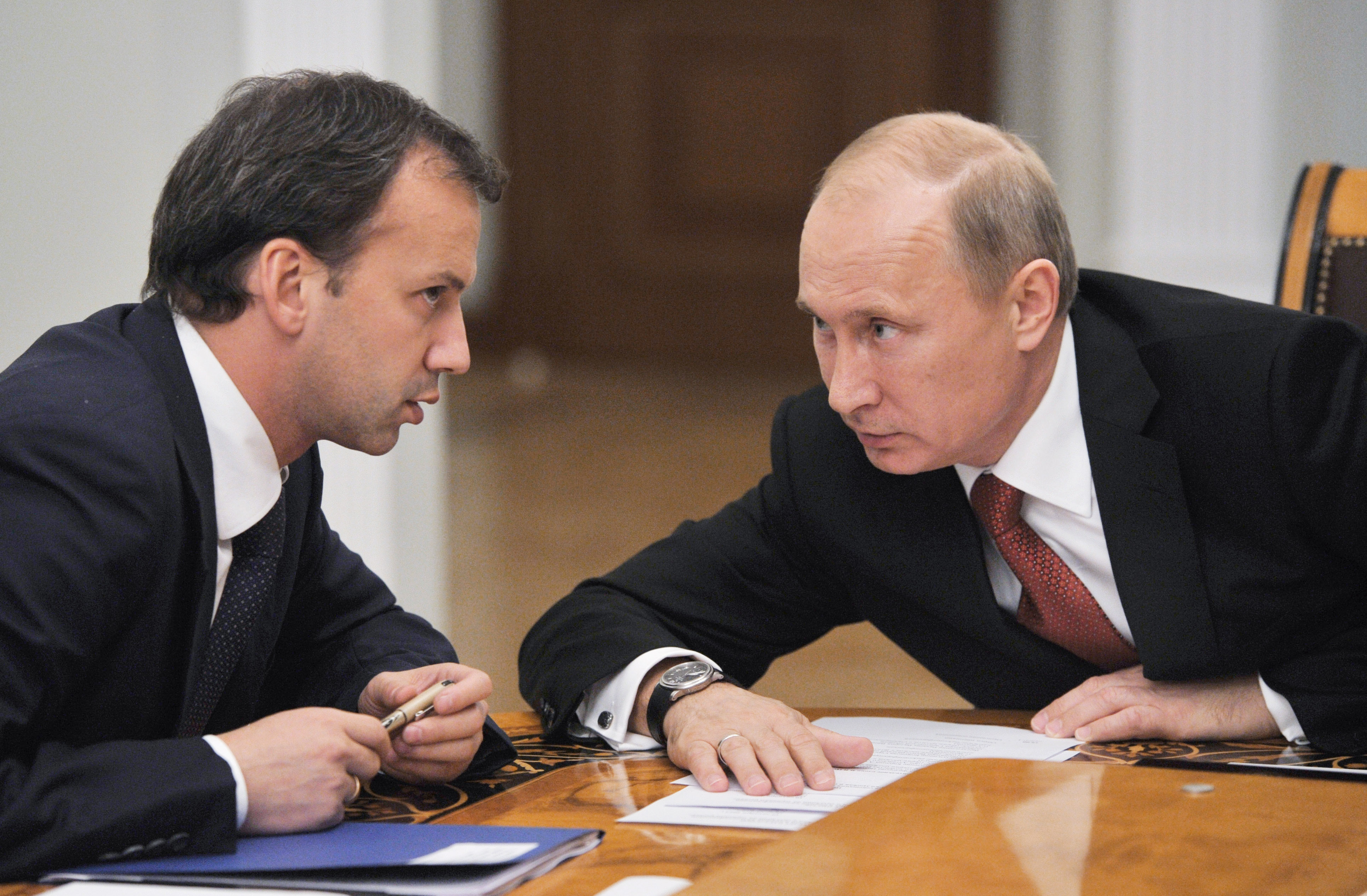 Arkady Dvorkovich with President Vladimir Putin