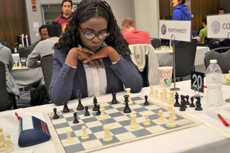 Phiona Mutesi at Pan-Am Intercollegiate Tournament. Photo by Al Lawrence