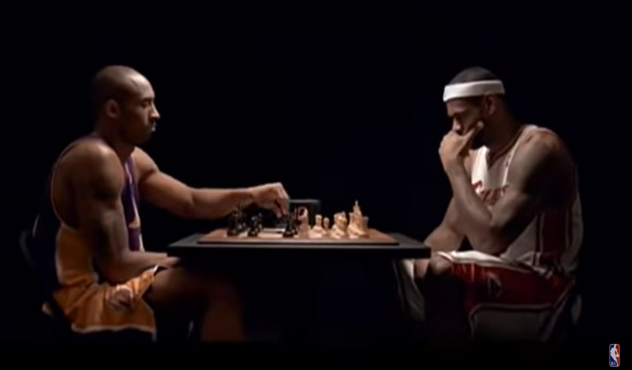 Kobe Bryant and Lebron James in 2009 promo for NBA