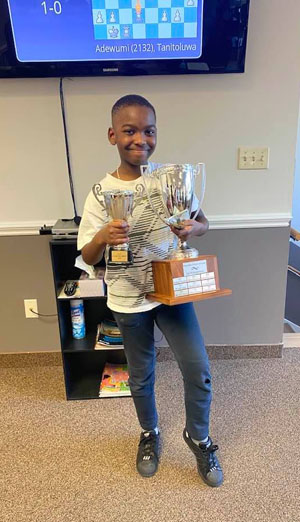 Chess phenom Tani Adewumi becomes National Master! Photo courtesy of Facebook (Kayode Adewumi)