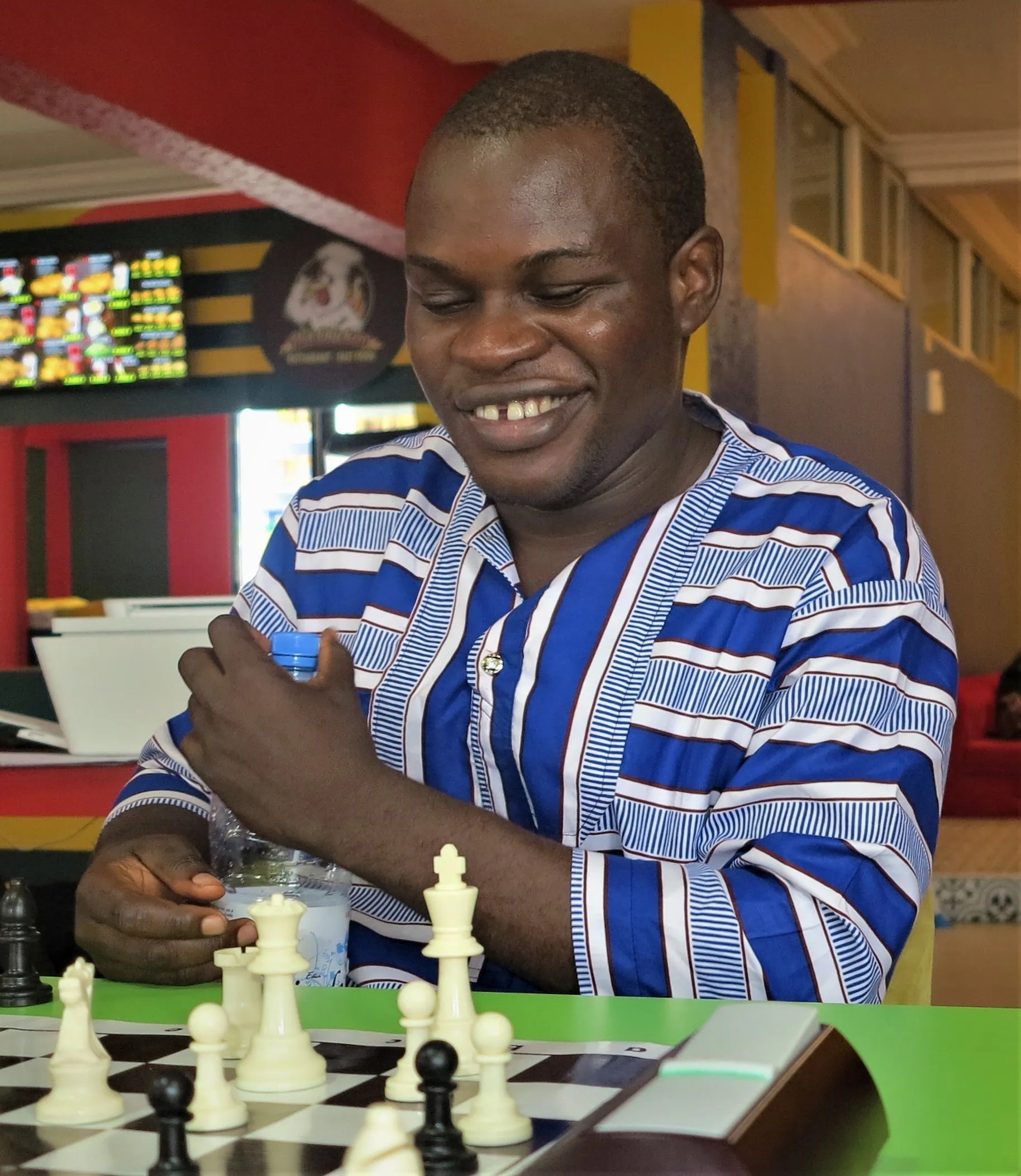 Big smile from the double winner, Amega-Dzaka Komi Nukunu! Big smile from the double winner, Amega-Dzaka Komi Nukunu!