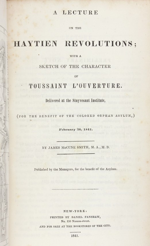 James McCune Smith, Haytien Revolution (1841)