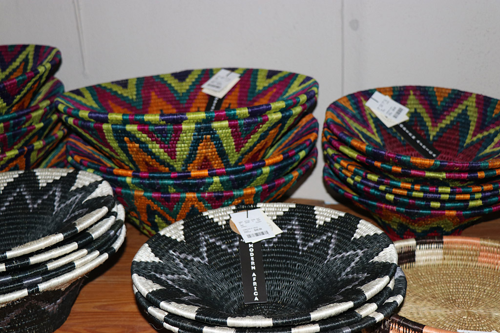 Beautiful baskets from 'Gone Rural' shop. Photo by Daaim Shabazz.