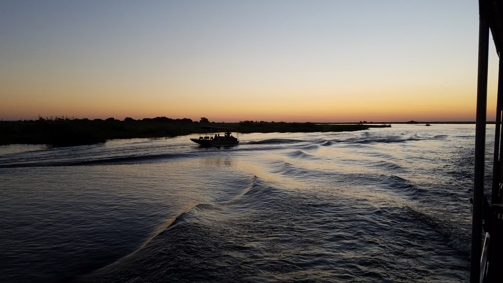 We are heading ashore as the sun sets. Photo by Daaim Shabazz