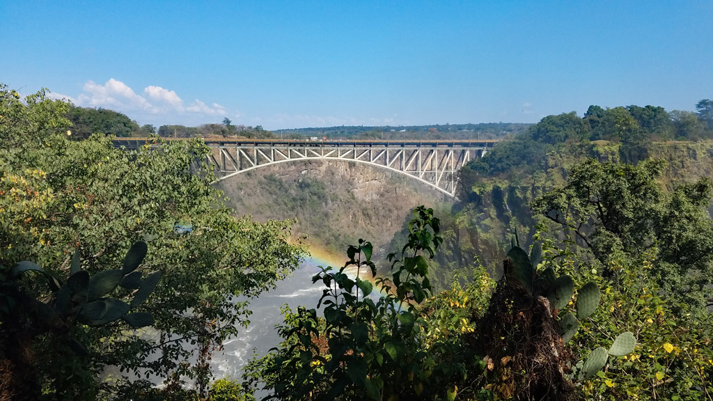 Victoria Falls Bridge from Zambian side. Nice! Photo by Daaim Shabazz.