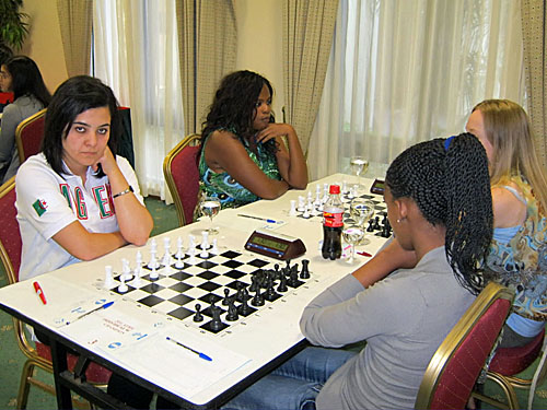 WIM Mezioud Amina (Algeria) vs WFM Tshepang Tlale (S. Africa); Vania Vilhete (Mozambique) vs. WIM Denise Frick (S. Africa)