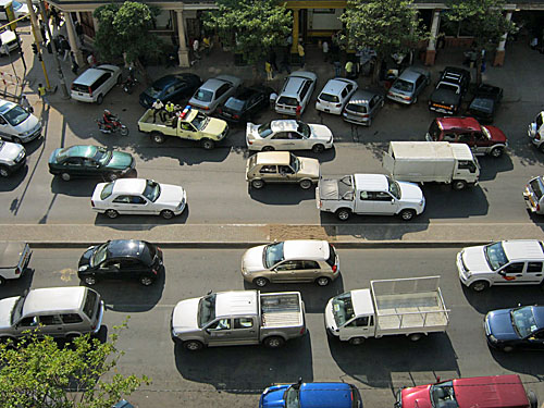 Midday traffic in Mozambique