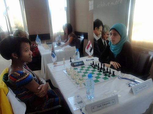 Shrook Wafa had only one loss... perhaps Tlale Tshepang had a premonition about the result.