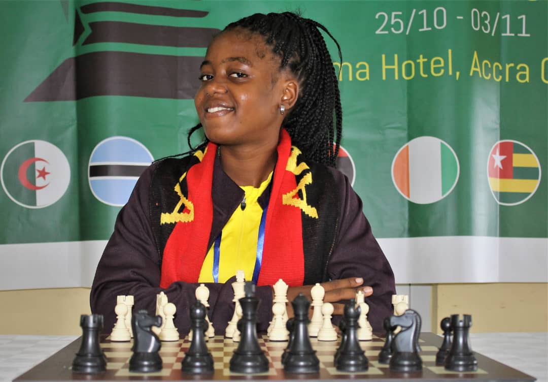 Angola's Luiza Pires on the verge of taking the crown back to Luanda. Photo by Babatune Ogunsiku