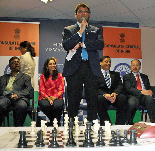 South Africa's Consulate General of India welcomes the then-World Champion.