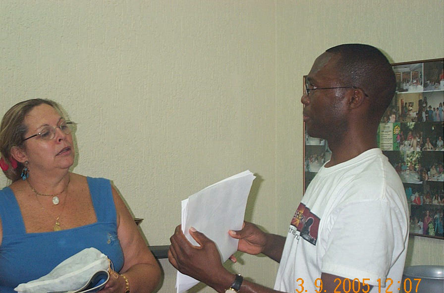 Bearing gifts for the Centro Communitário Ludovico Pavoni in favela near Sao Paulo, Brazil