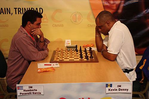 IM Humberto Pecorelli-Garcia (Cuba) vs. IM Kevin Denny (Barbados)