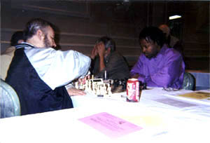 GM Alexander Ivanov vs. GM Maurice Ashley. Copyright © Daaim Shabazz, 2002.