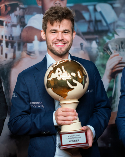 Magnus Carlsen, winner of Grand Chess Tour - Croatia