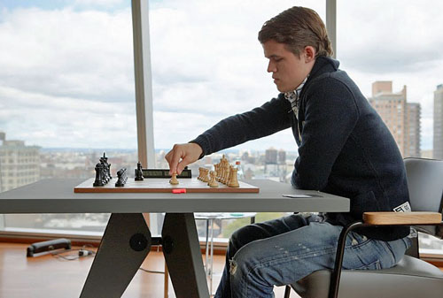 Magnus Carlsen on the move.