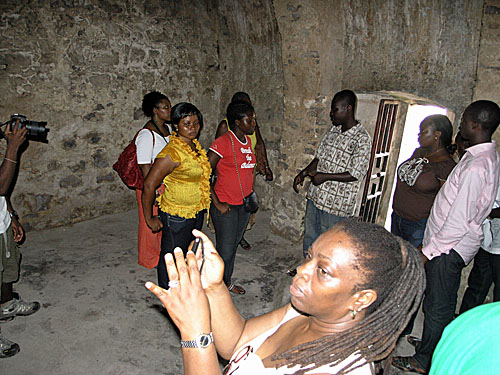 Holding room for the slaves before they were to be shipped across the Atlantic. The had to suffer inhumane conditions and only one-third survived the slave castle ordeal only to have to endure the trip across the Ocean. Those who survived ended up in the West Indies and the Americas.