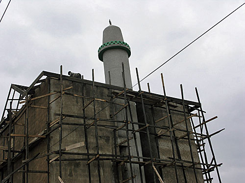 A new mosque being constructed close to the Kowa Naso Hotel.