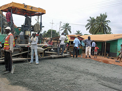 Badly-needed road construction. My host said that if the Ghanaian government only focused on building roads, it would take the country a long way.