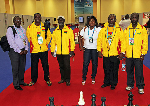 Ghana delegation at 2012 Chess Olympiad.