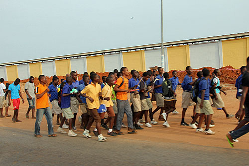 These boys were singing and chanting.