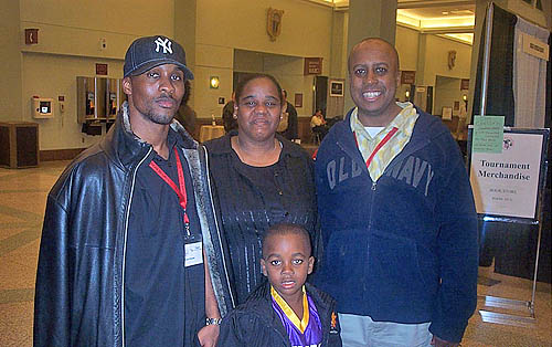 Trindadians at the HB Global Chess Challenge  (L-R) FM Ryan Harper, Lesley-ann Nelson, Ronnie Nelson, Terrence DePeaza