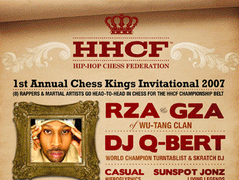 “Hip-Hop Chess” is a novel concept. The Hip-Hop Chess Federation hosted the 1st Kings Invitational and it was a smashing success!! Photos by Daaim Shabazz, André Chung and Eric Arnold.