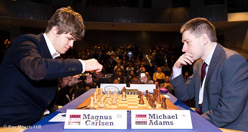 Magnus Carlsen vs. Michael Adams, 1-0