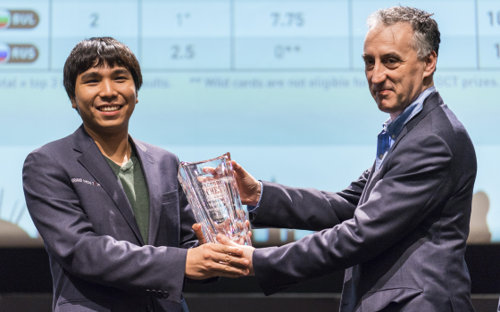 Topalov has happy to end the tournament on a high note. Photo by London Chess Center