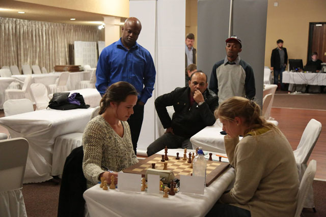 GM Maurice Ashley watching action.