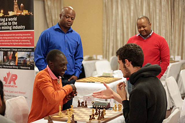 GM Maurice Ashley watching action.