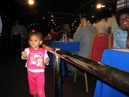 This adorable little girl is the daughter of the Seychelles team captain. (Photo by Samuel Correa)