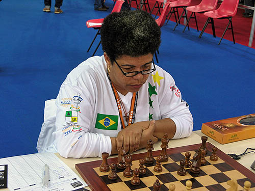 Regina Ribiero at 2006 Chess Olympiad in Turin, Italy. Photo by Daaim Shabazz