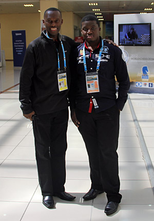 Daaim Shabazz and Tshenolo Maruatona. Photo by Daaim Shabazz.