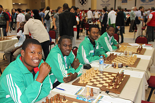 Team Nigeria! (L-R) Bomo Kigigha, Oragwu Chukwunonso, Balogun Oluwafemi, Adesina Adeyinka