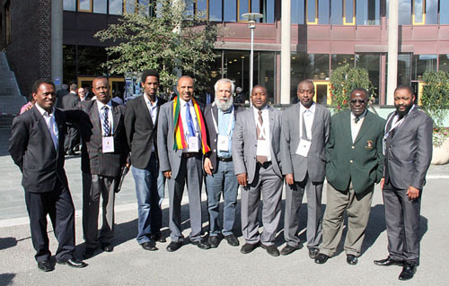 Officials from Burundi (2), Rwanda, Ethiopia, Algeria, Malawi, Sudan, Zimbabwe and Namibia. Photo by Daaim Shabazz.