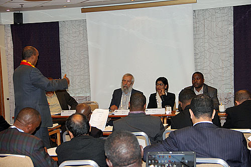 Ethiopian delegate raises a question. Photo by Daaim Shabazz.