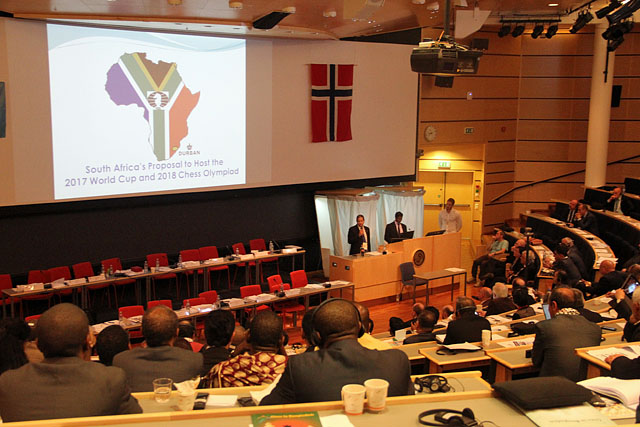 South Africa makes case for 2018 Chess Olympiad in Durban.