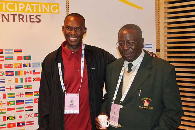 Daaim Shabazz with Charles Kuwaza (Zimbabwe)
