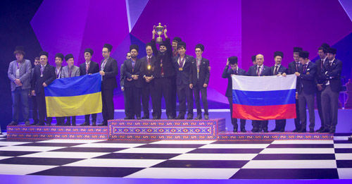 Winners: Ukraine (silver), USA (gold), Russia (bronze)