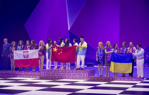 Winners: Poland (silver), China (gold), Ukraine (bronze)