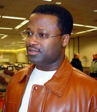 GM Maurice Ashley at 2003 U.S. Chess Championships. Photo by John Henderson.