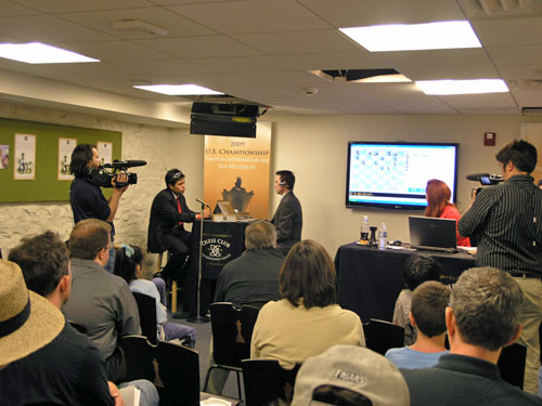 Hikaru Nakamura at the Press Conference after his victory. Photo by Daaim Shabazz.