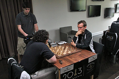 FM John Bryant vs. GM Timur Gareev, 1/2-1/2.