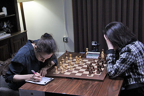 Irina Krush widened her lead after her opponent blundered.