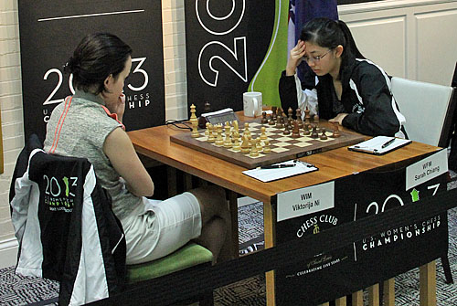 Sarah Chiang was relieved to win her first game against Viktorija Ni, 0-1.