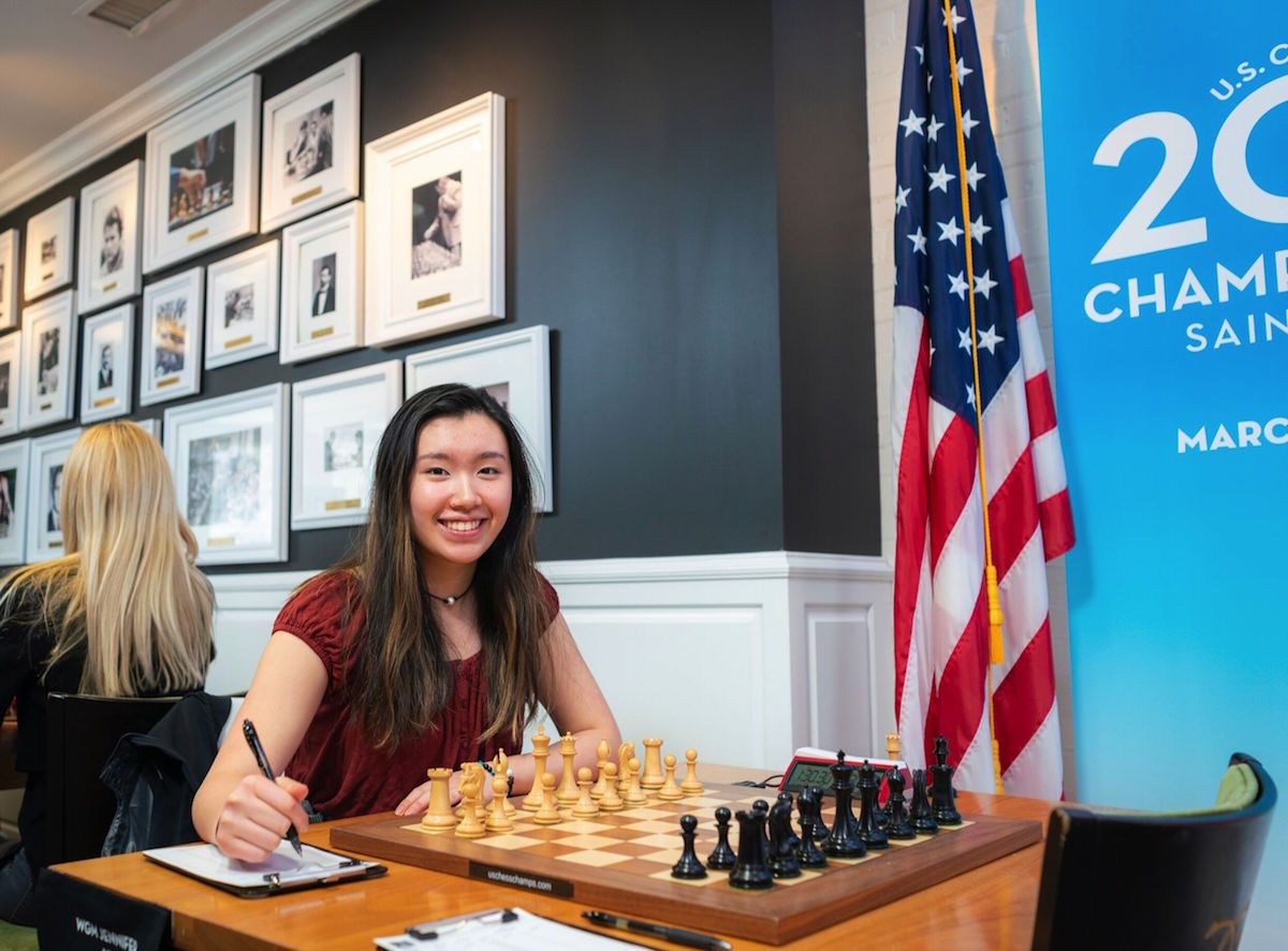 Jennifer Yu, 2019 U.S. Women's Champion. Photo by Lennart Ootes/Saint Louis Chess Club.