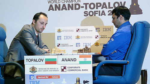 2010 World Chess Championship... Topalov (left) vs. Anand (right)