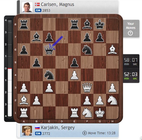 chess24 - Magnus Carlsen totally dominates against Le