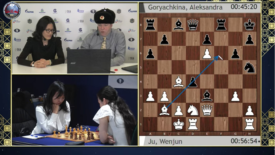 GMs Hou Yifan and Nigel Short